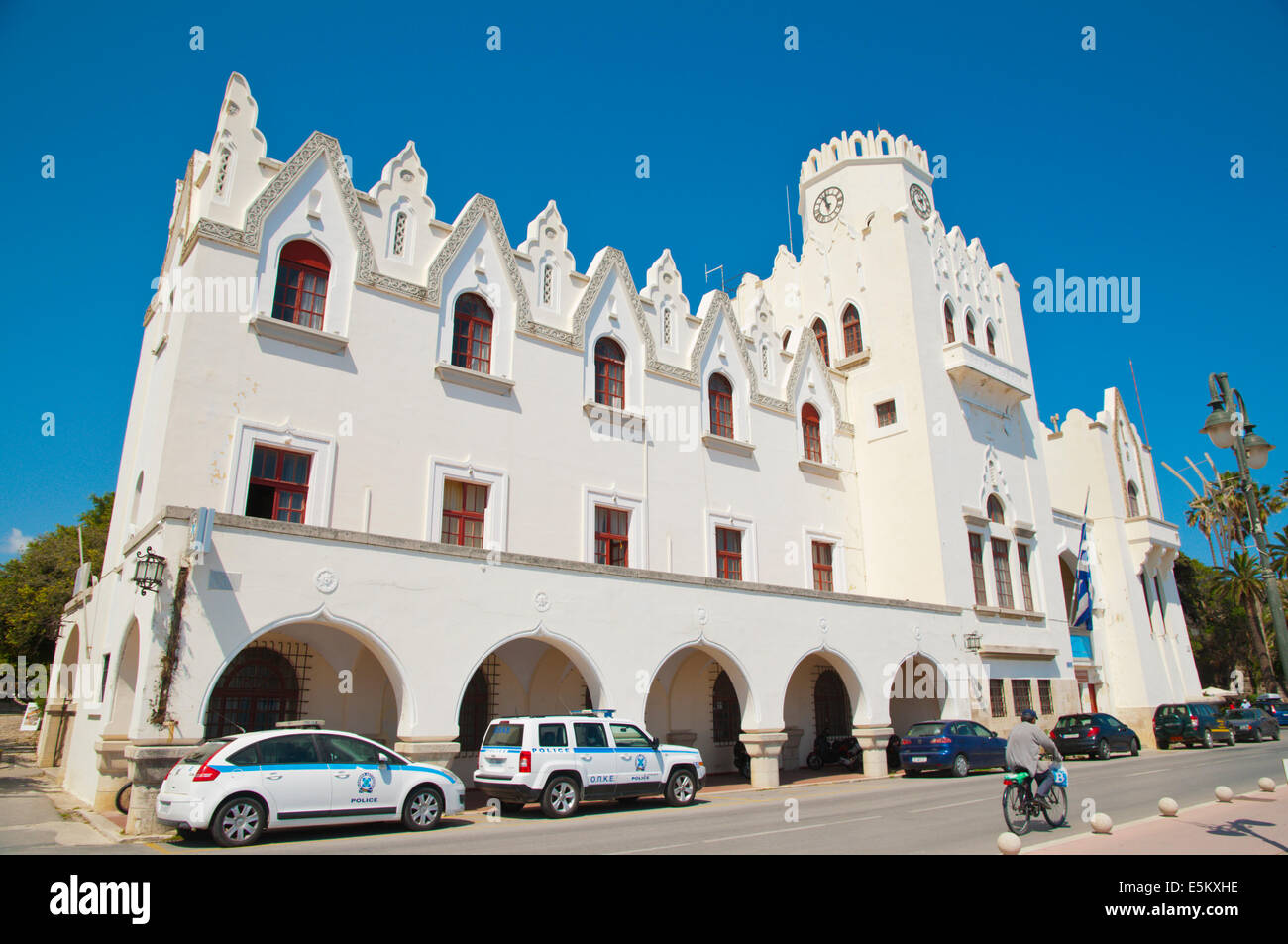 Komentori, Residence of Governor (1514), now housing police station, Kos town, Kos island, Greece, Europe Stock Photo