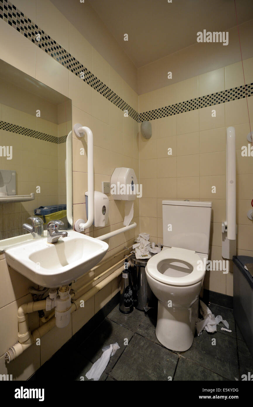 Messy toilet in a pub, England, United Kingdom Stock Photo Alamy
