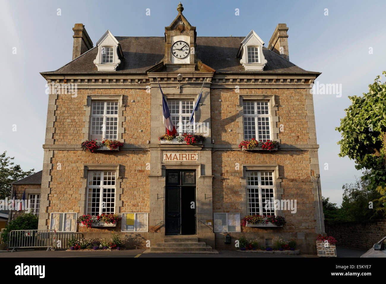 Mairie building, home of the mayor and the municipal administration, Sartilly, Cotentin Peninsula, Manche department Stock Photo