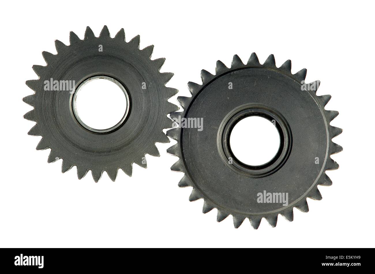 mechanism with cog-wheels on white background Stock Photo