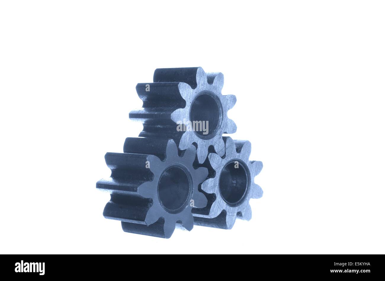 mechanism with cog-wheels on white background Stock Photo