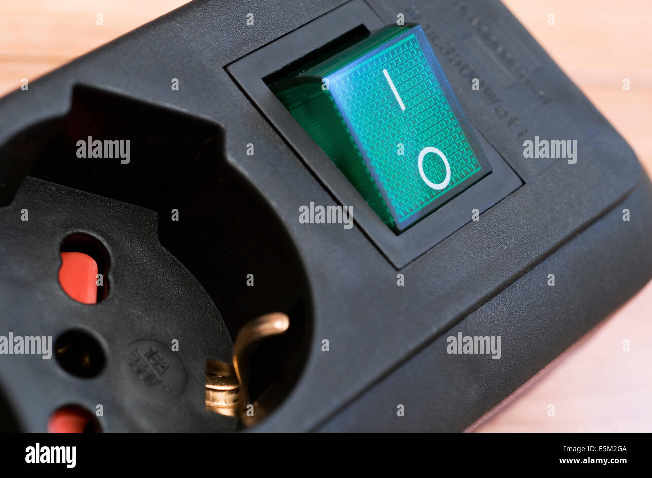 Power switch button and plug Stock Photo Alamy