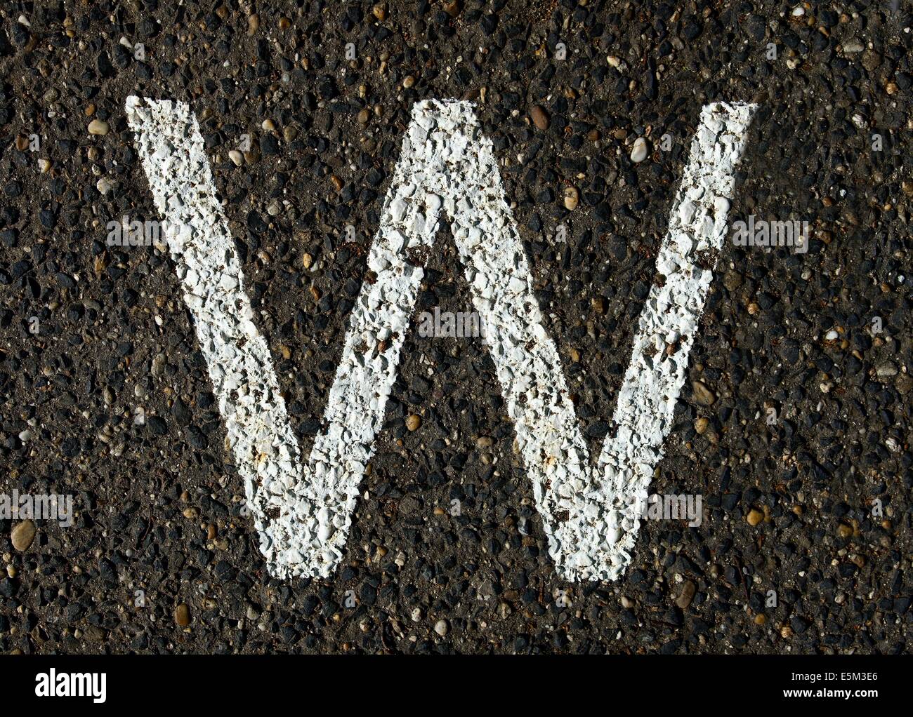 Letter W Stock Photo