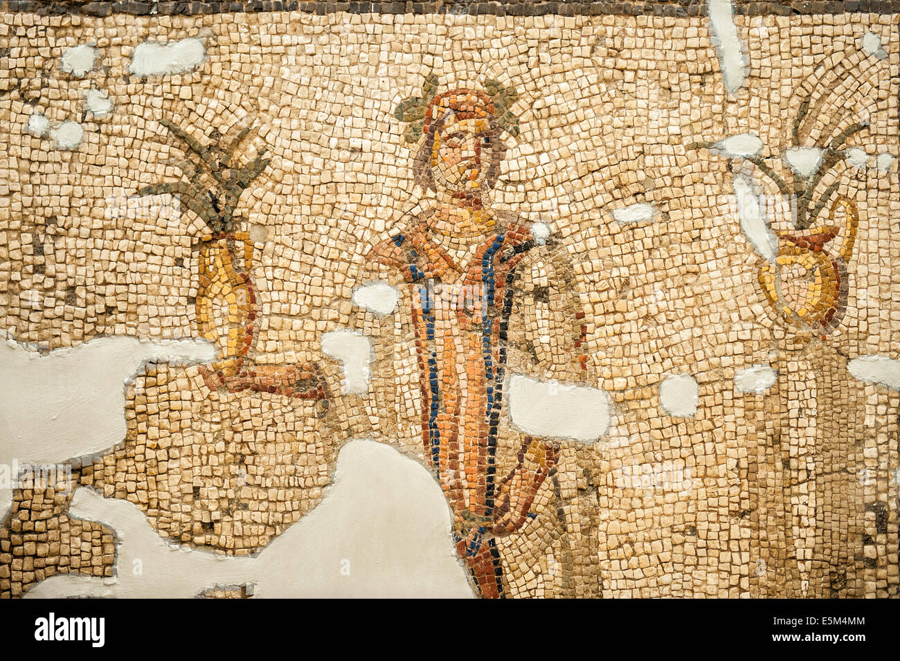 Summer season mosaic from Daphne (Harbiye), 4th Cent A.C., Hatay Archaeology Museum, Antioch, Hatay province, Southwest Turkey Stock Photo