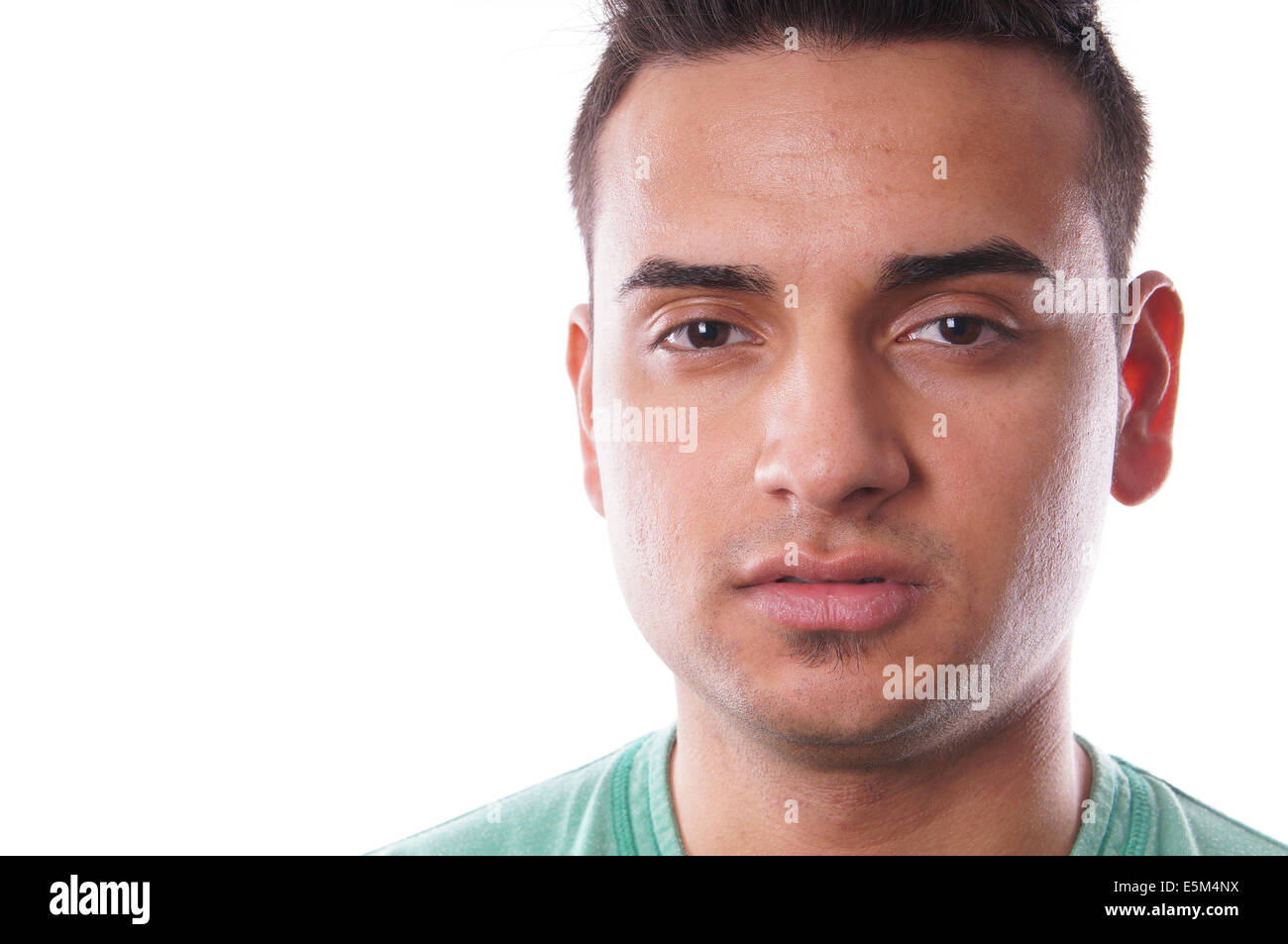close-up portrait of a young turkish man Stock Photo