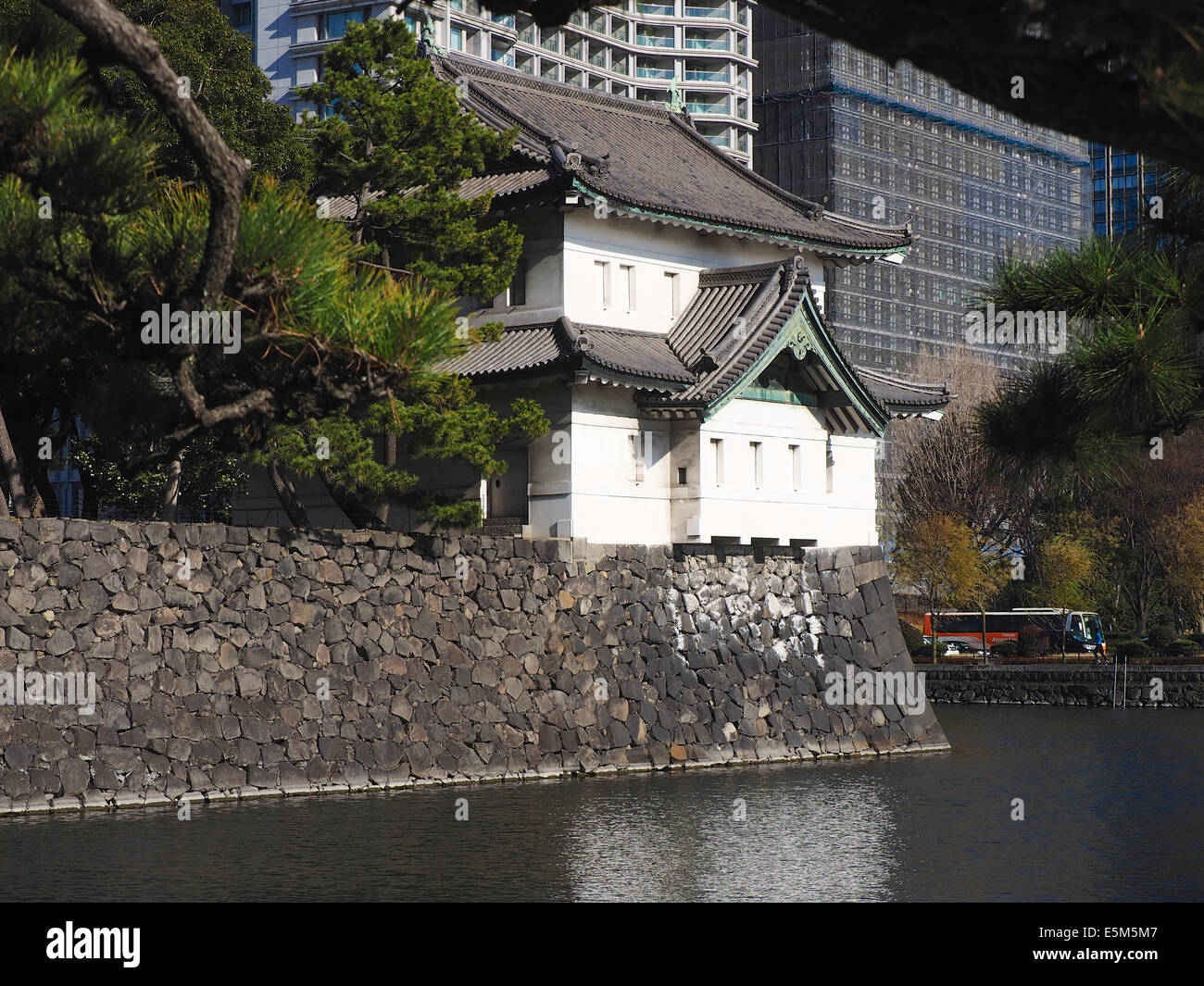 View of the Tatsumi-Yagura of the Tokyo Imperial Palace, Tokyo, Japan Stock Photo