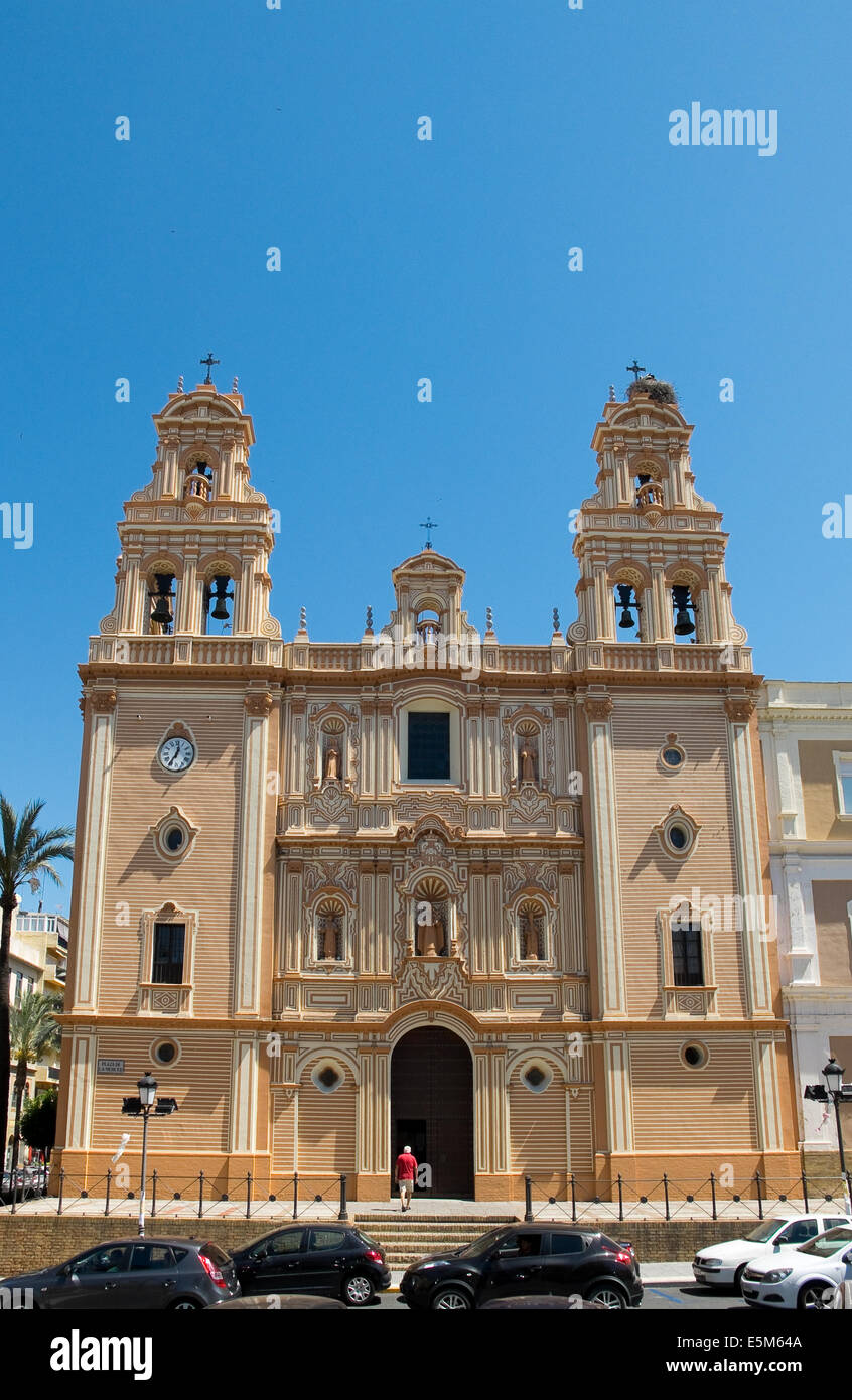 Principal facade of Santa Iglesia Catedral de la Merced (Huelva Cathedral). Huelva. Andalucia, Spain Stock Photo