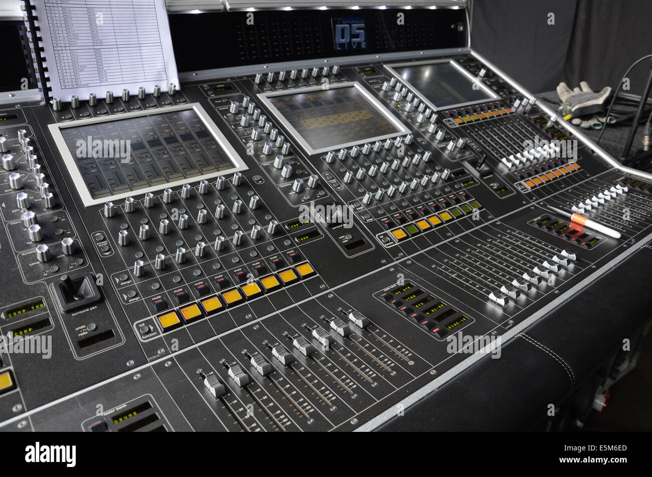 stage equipment at concert Stock Photo