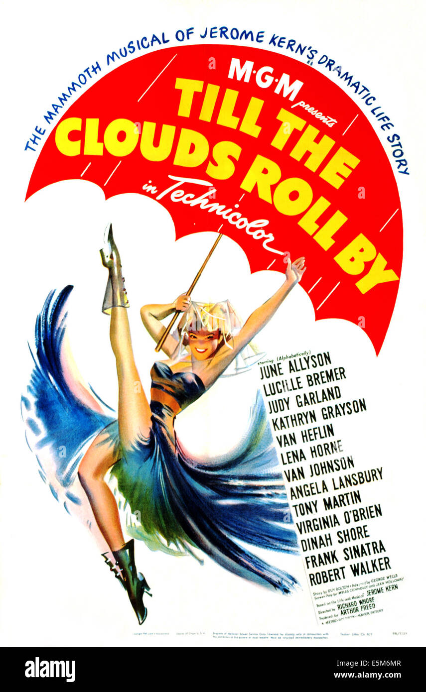 TILL THE CLOUDS ROLL BY, (poster art), 1946 Stock Photo