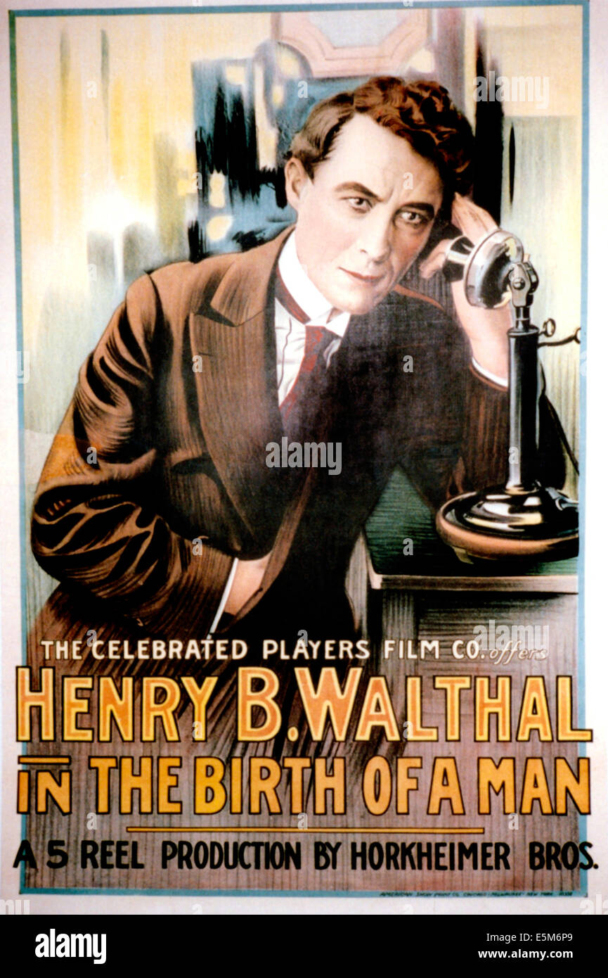 THE BIRTH OF A MAN, Henry B. Walthall, 1916 Stock Photo