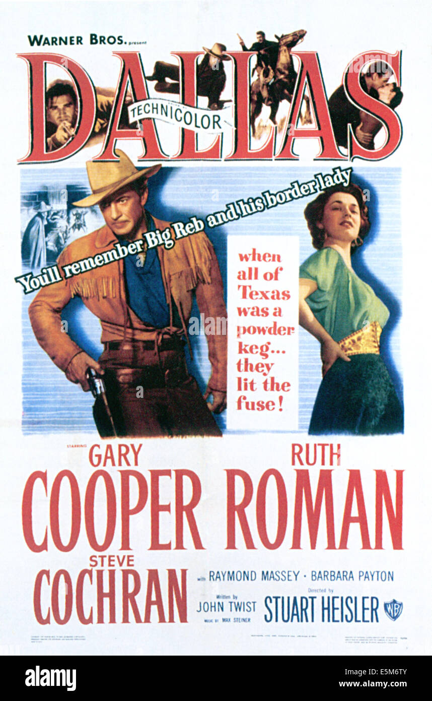 DALLAS, Gary Cooper, Ruth Roman, 1950 Stock Photo