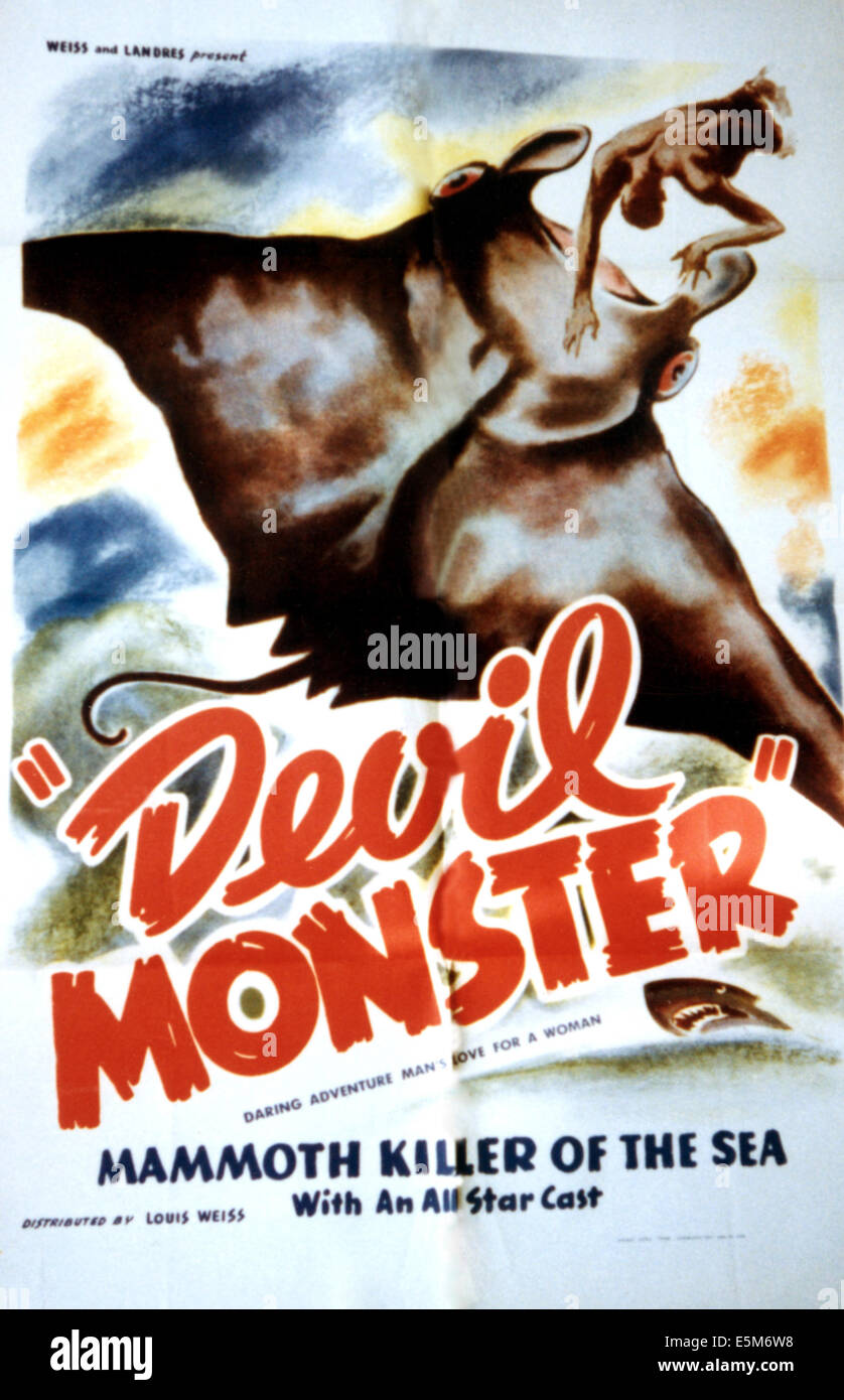 THE SEA FIEND, (re-edited as DEVIL MONSTER, 1946), 1936 Stock Photo