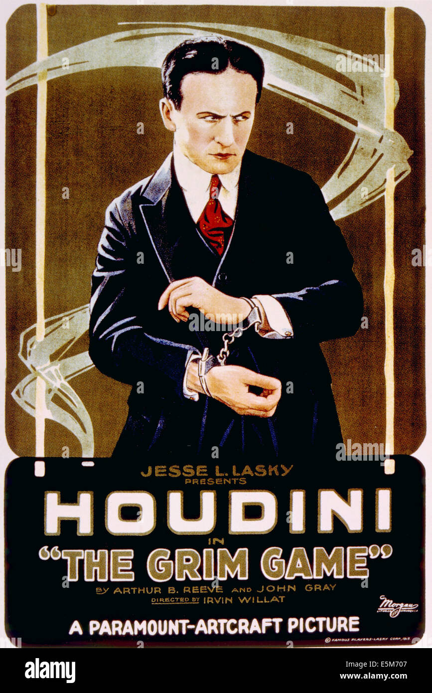 THE GRIM GAME, Harry Houdini, 1919. Stock Photo