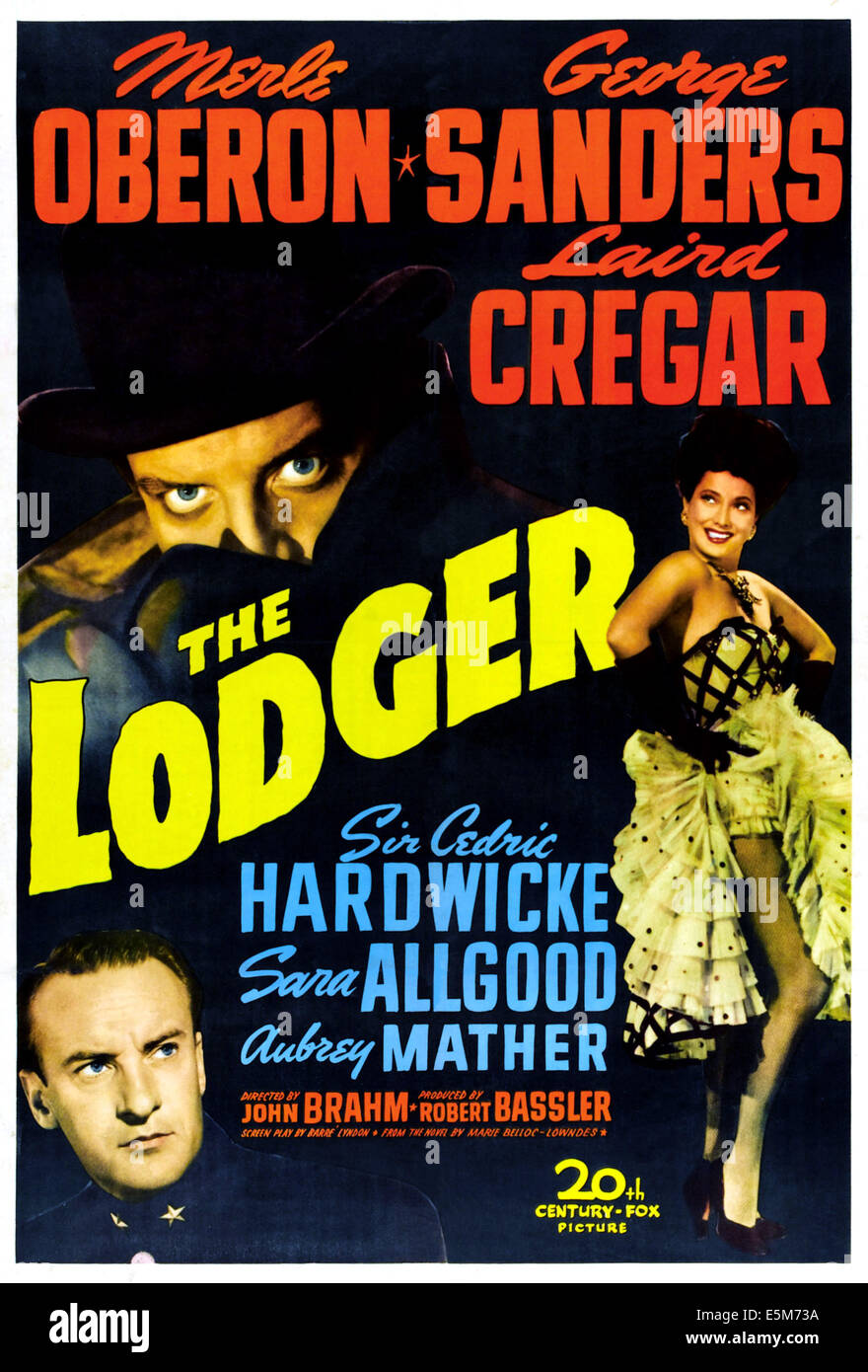 THE LODGER, George Sanders, Laird Cregar, Merle Oberon, 1944, TM and Copyright (c) 20th Century-Fox Film Corp.  All Rights Stock Photo