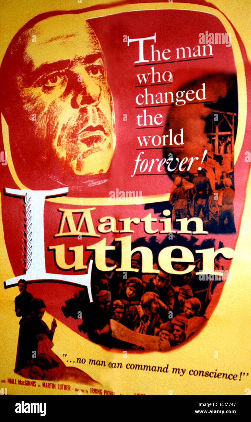 MARTIN LUTHER, featured close up from top left: Niall MacGinnis, 1953 Stock Photo