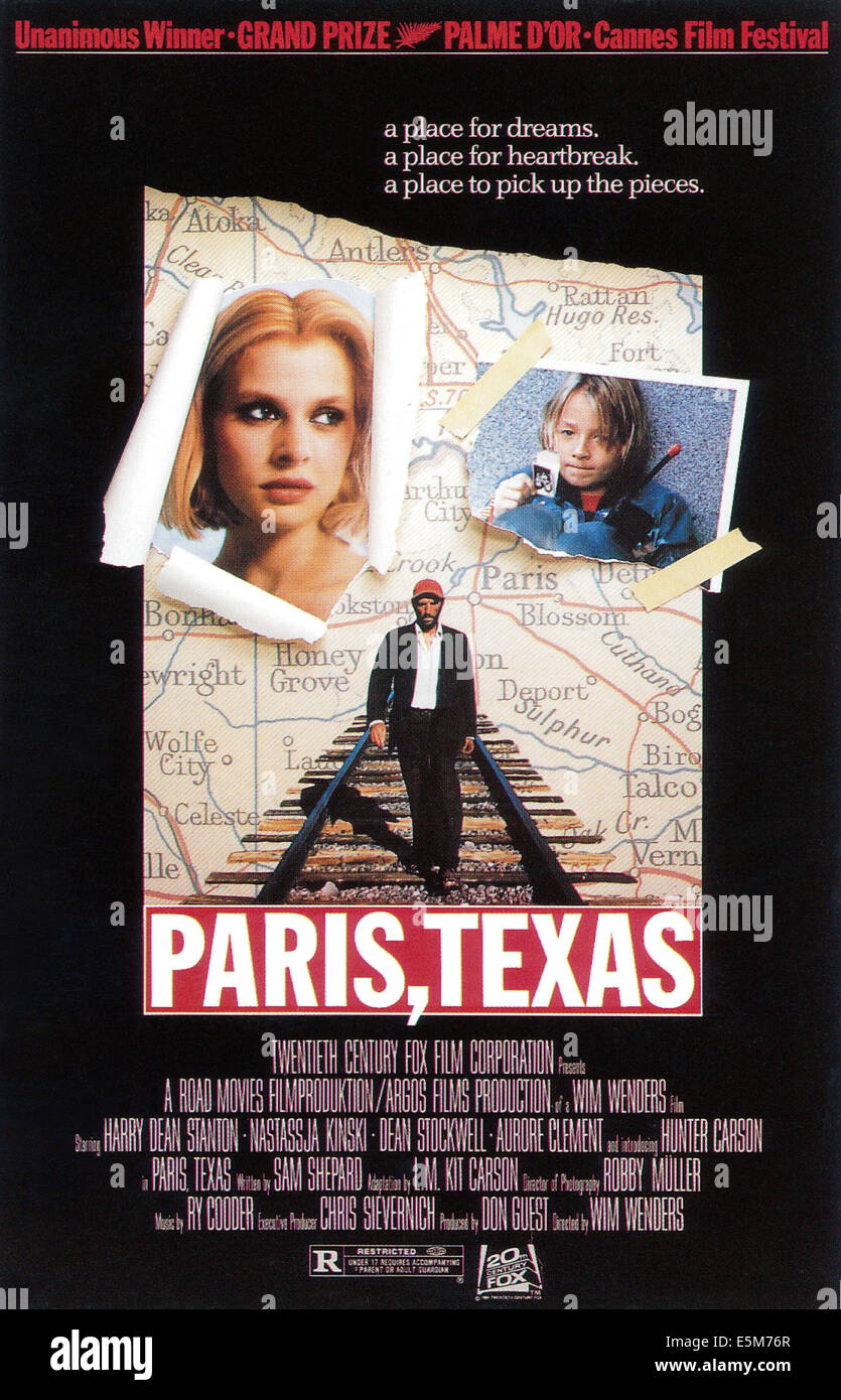 PARIS, TEXAS, from left: Nastassja Kinski, Harry Dean Stanton, Hunter Carson, 1984, TM & Copyright © 20th Century Fox Film Stock Photo