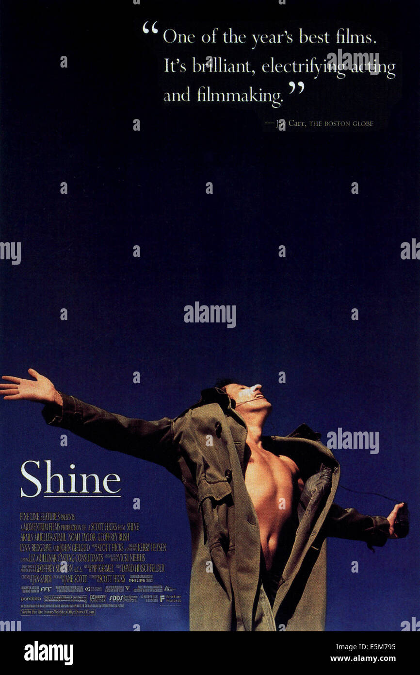 SHINE, Geoffrey Holder, movie poster, 1996 Stock Photo