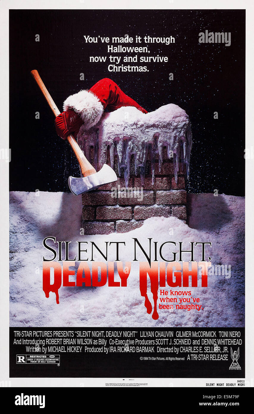 SILENT NIGHT, DEADLY NIGHT, US poster art, 1984. ©Tri-Star Pictures. Courtesy Everett Collection. Stock Photo