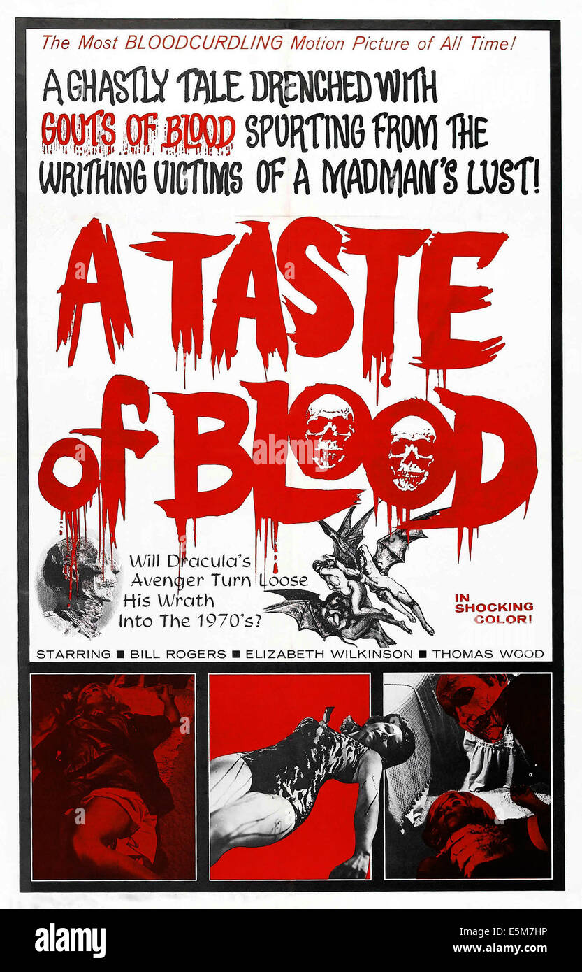 A TASTE OF BLOOD, US poster art, 1967 Stock Photo