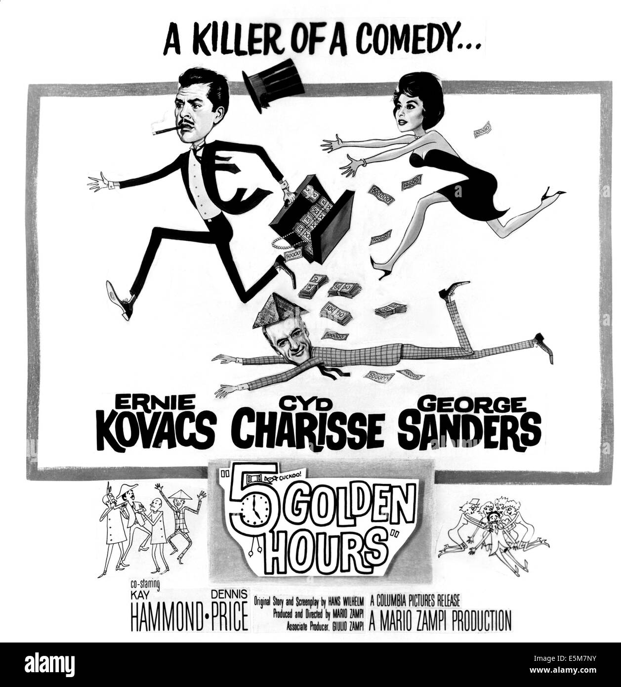 FIVE GOLDEN HOURS, Ernie Kovacs, Cyd Charisse, George Sanders, 1961 Stock Photo