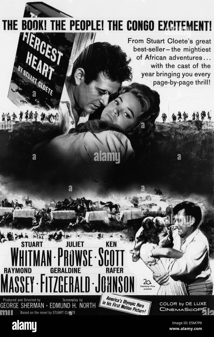 THE FIERCEST HEART, Stuart Whitman, Juliet Prowse, 1961, TM and Copyright (c) 20th Century Fox Film Corp. All rights reserved. Stock Photo