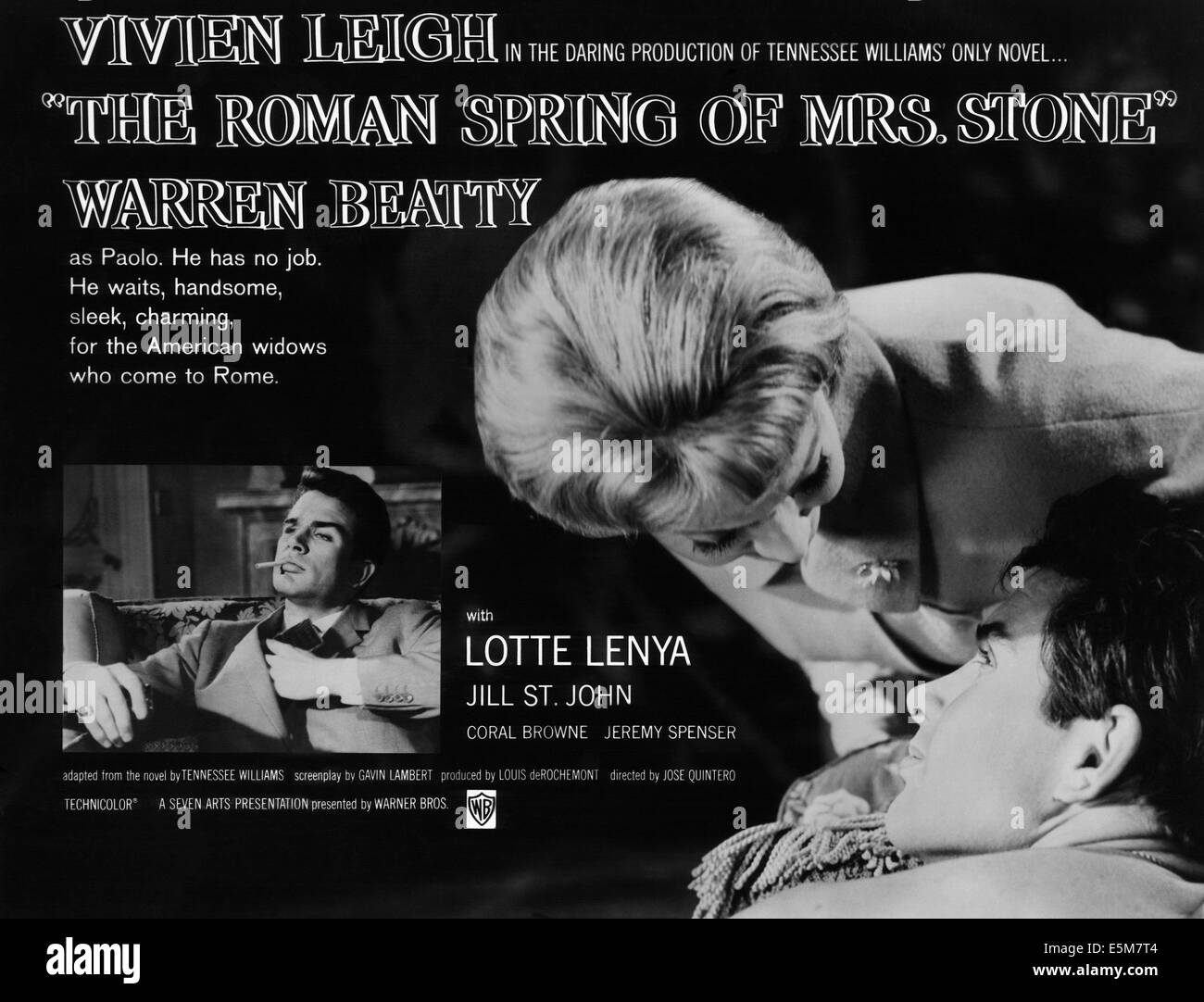 THE ROMAN SPRING OF MRS. STONE, Vivien Leigh, Warren Beatty, 1961 Stock Photo