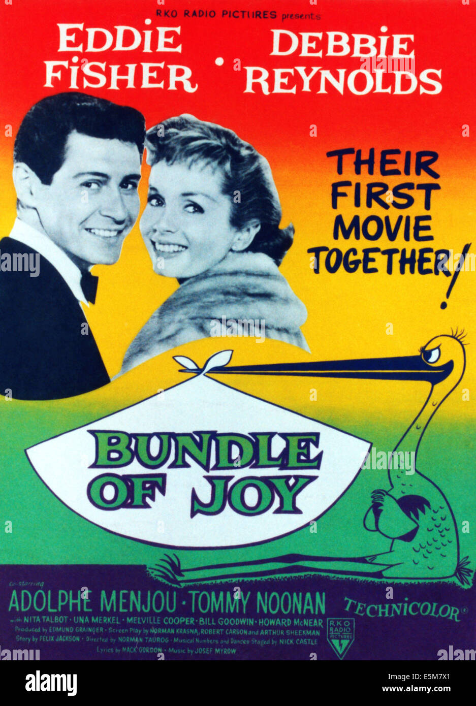 BUNDLE OF JOY, from left: Eddie Fisher, Debbie Reynolds, 1956 Stock Photo