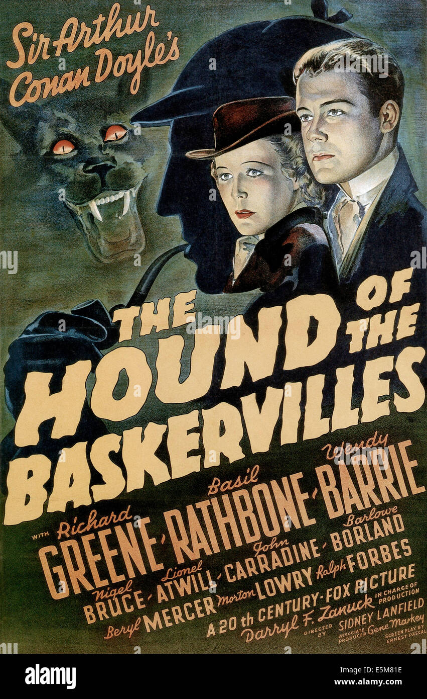 The hound of the baskervilles poster hi-res stock ...