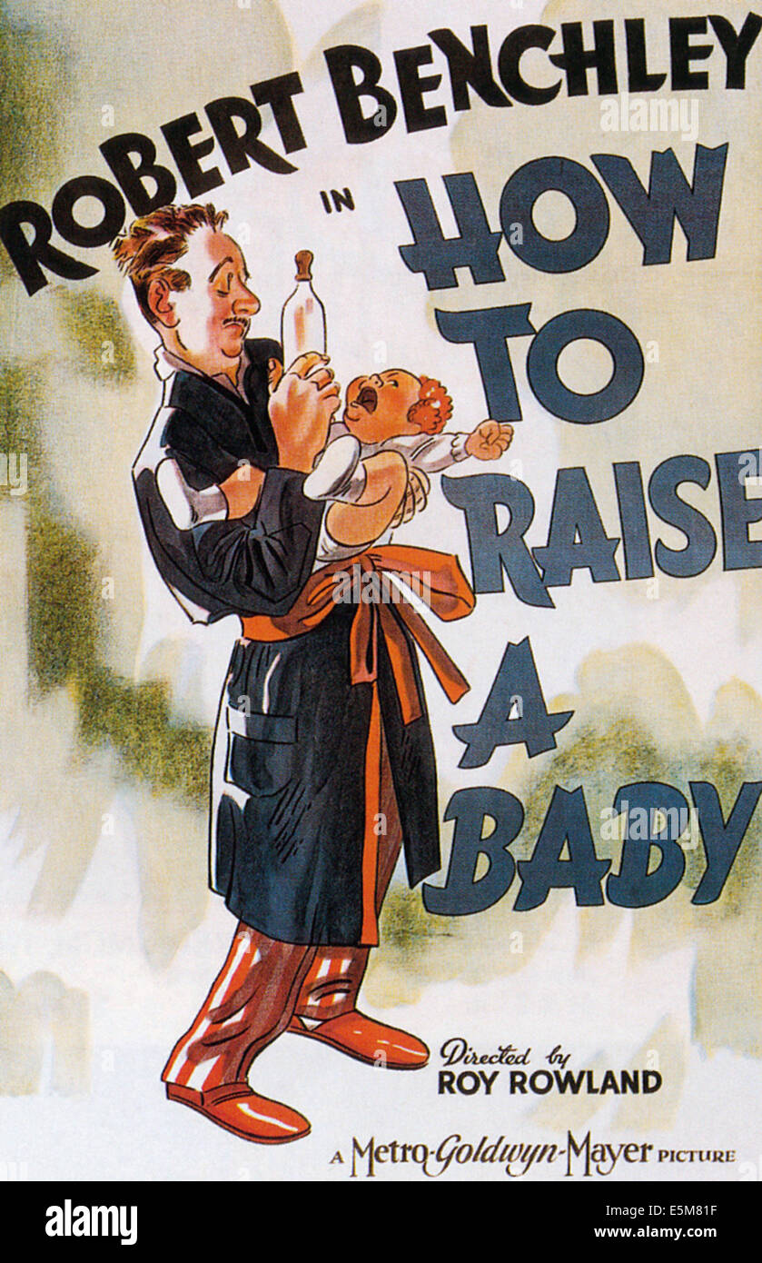 HOW TO RAISE A BABY, Robert Benchley, 1938 Stock Photo