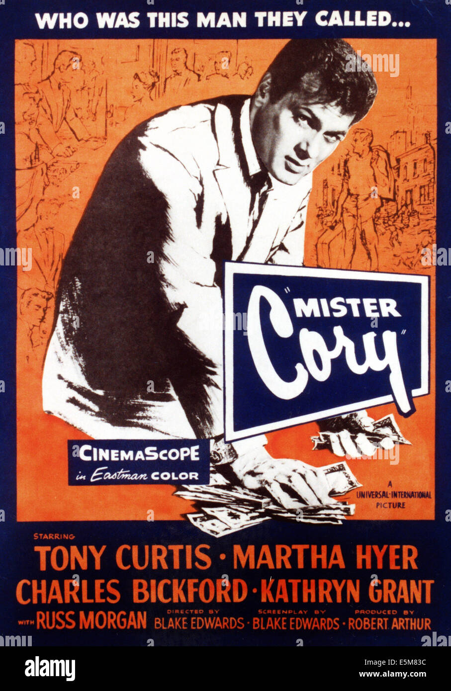 MISTER CORY, Tony Curtis, 1957 Stock Photo