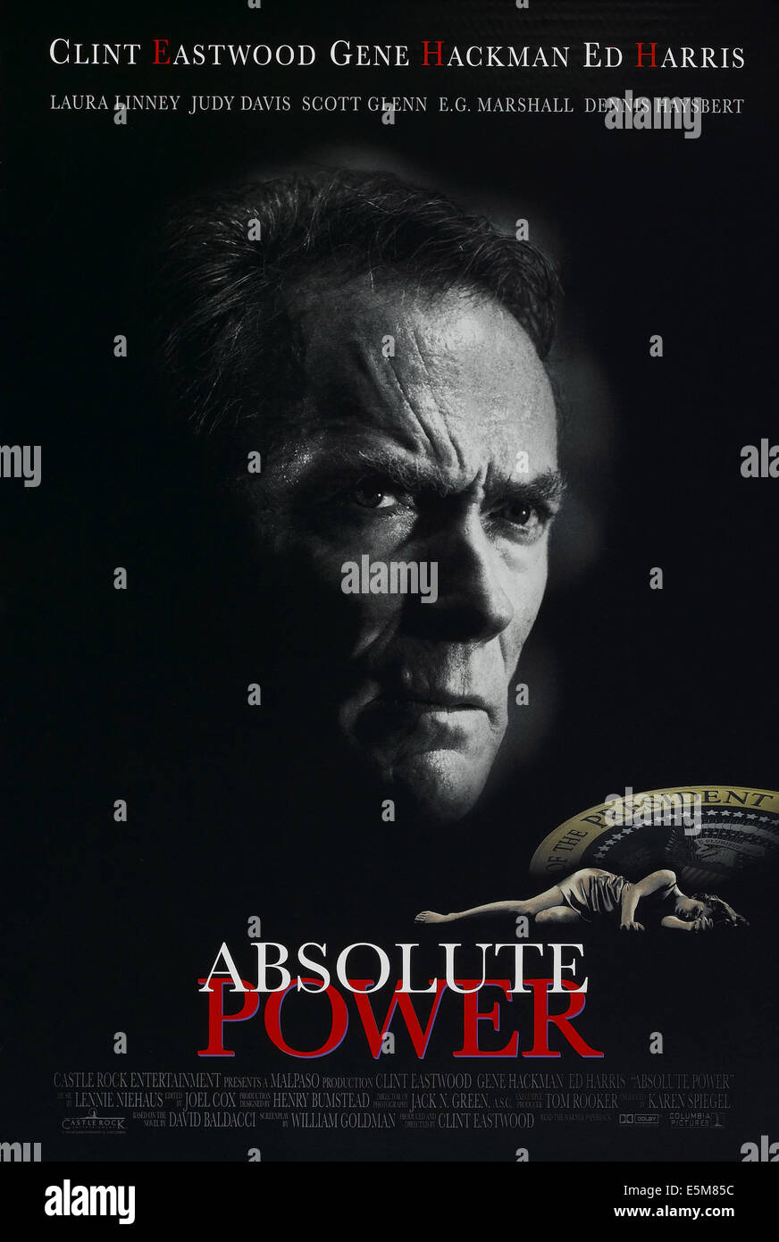 ABSOLUTE POWER, US advance poster art, Clint Eastwood, 1997. ©Columbia Pictures/courtesy Everett Collection Stock Photo