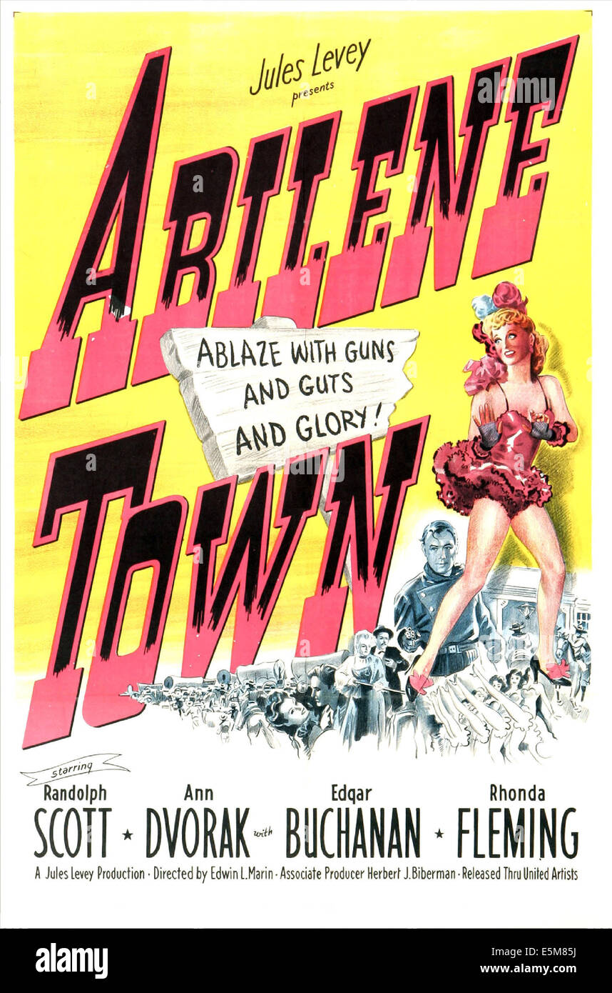 ABILENE TOWN, US poster, 1946 Stock Photo