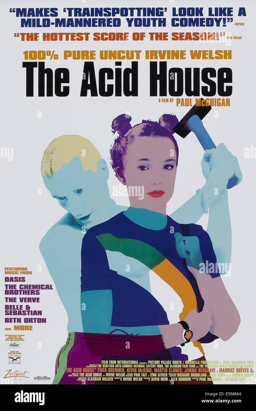 THE ACID HOUSE, US poster, from left: Ewen Bremner, Arlene Cockburn, 1998, © Zeitgeist Films/courtesy Everett Collection Stock Photo