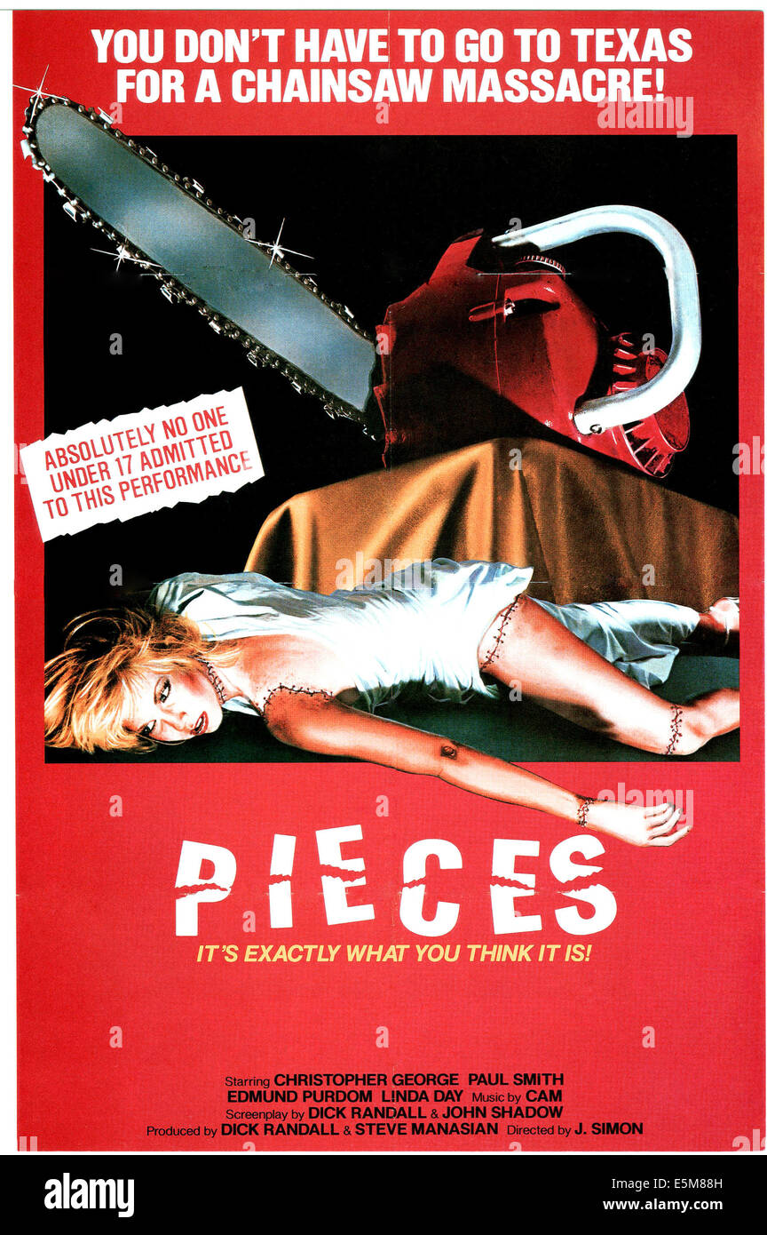 PIECES, (aka MIL GRITOS TIENE LA NOCHE), poster, 1983, (c) Film Ventures International / Courtesy: Everett Collection Stock Photo