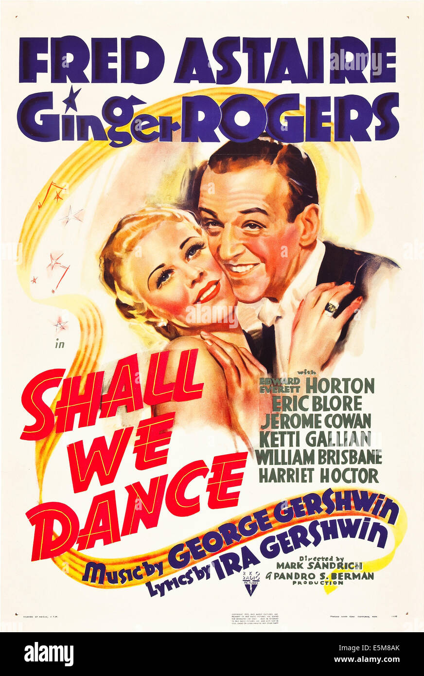 SHALL WE DANCE, Ginger Rogers, Fred Astaire, 1937 Stock Photo