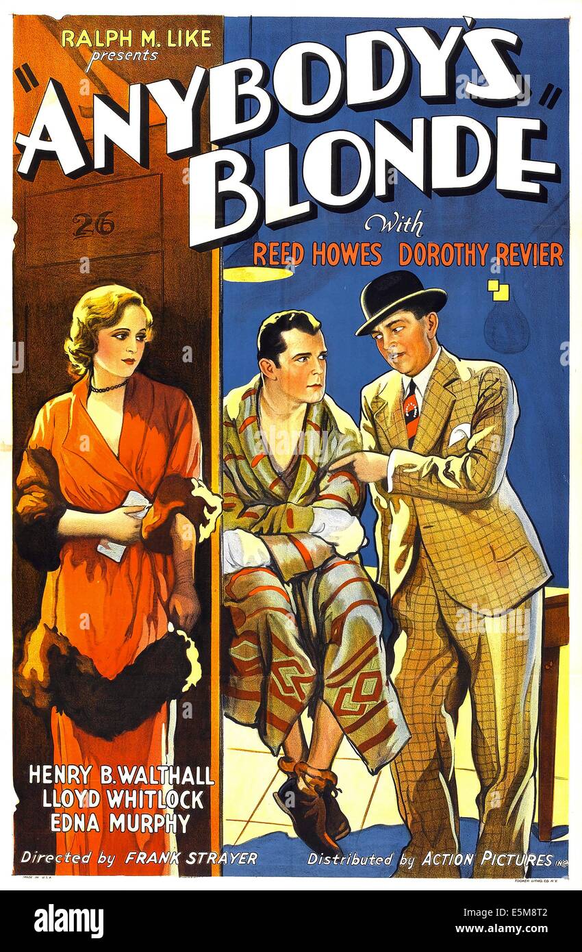 ANYBODY'S BLONDE, far left: Dorothy Revier, 1931. Stock Photo