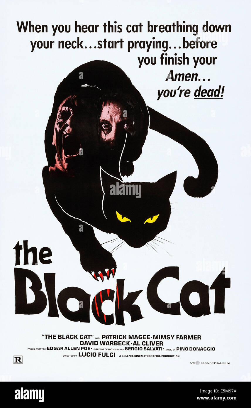 THE BLACK CAT, (aka BLACK CAT, aka GATTO NERO), US poster, 1981