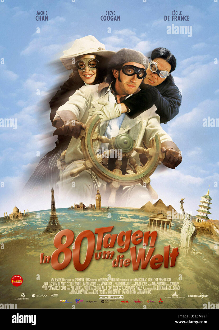 AROUND THE WORLD IN EIGHTY DAYS, Cecile De France, Steve Coogan, Jackie Chan, 2004, (c) Buena Vista/courtesy Everett Collection Stock Photo