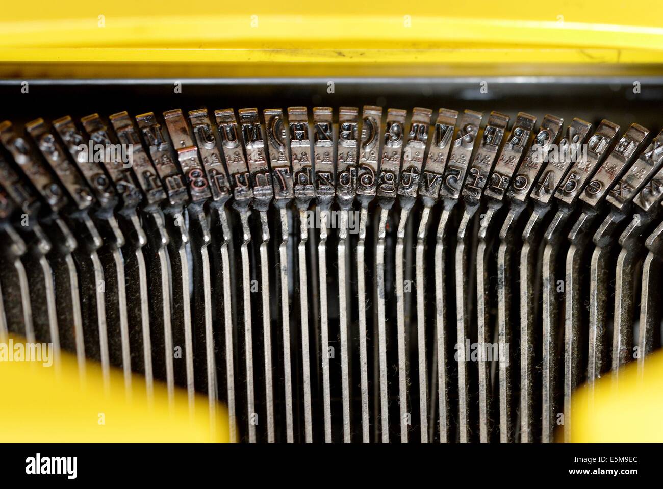 The letters of a typewriter, Germany, 29. July 2014. Photo: Frank May Stock Photo