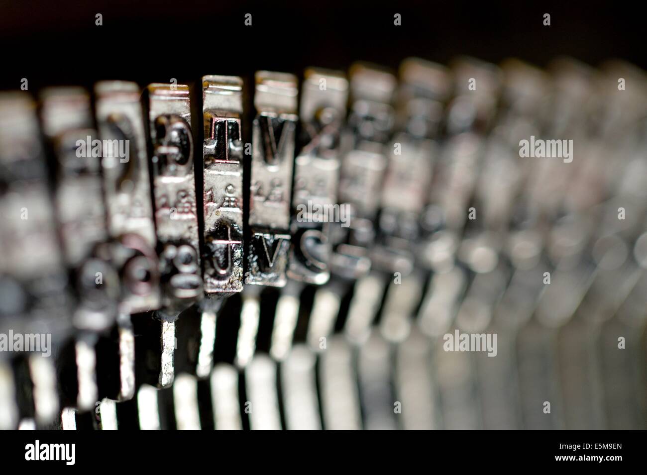The letters of a typewriter, Germany, 29. July 2014. Photo: Frank May Stock Photo