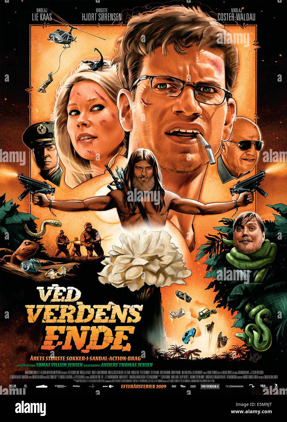 AT WORLD'S END, (aka VED VERDENS ENDE), Danish poster art, Kee Chan (left), Birgitte Hjort Sorensen (left of center), Nikolaj Stock Photo