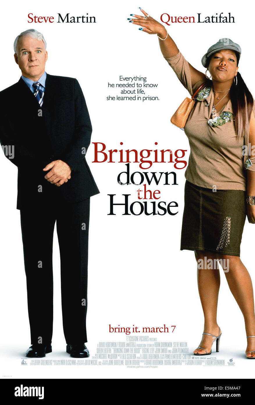 BRINGING DOWN THE HOUSE, Steve Martin, Queen Latifah, 2003, (c) Walt Disney/courtesy Everett Collection Stock Photo