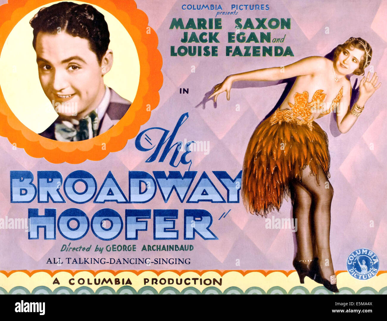 THE BROADWAY HOOFER, left: Jack Egan, right: Marie Saxon on poster art ...