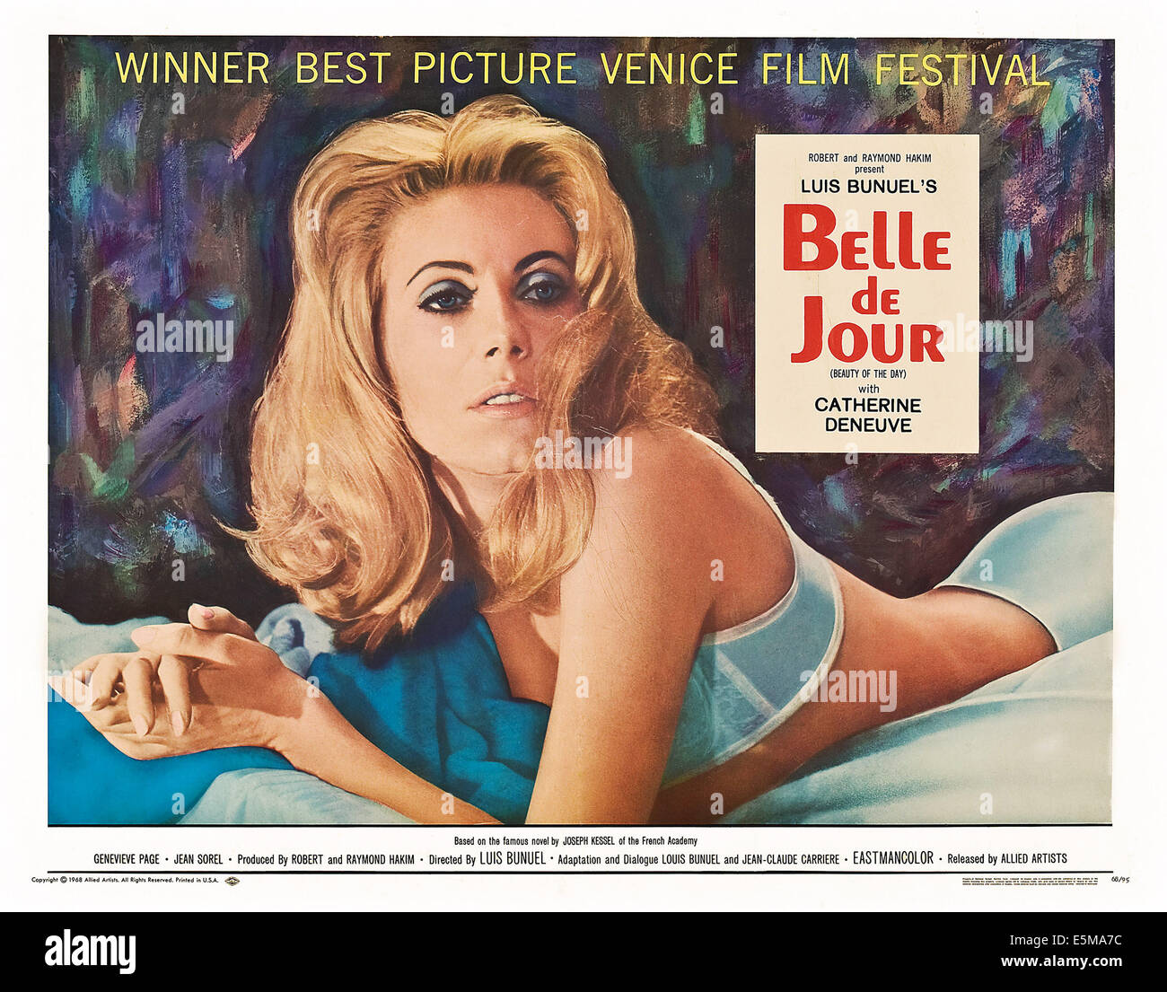 BELE DE JOUR, Catherine Deneuve on US poster art, 1967 Stock Photo
