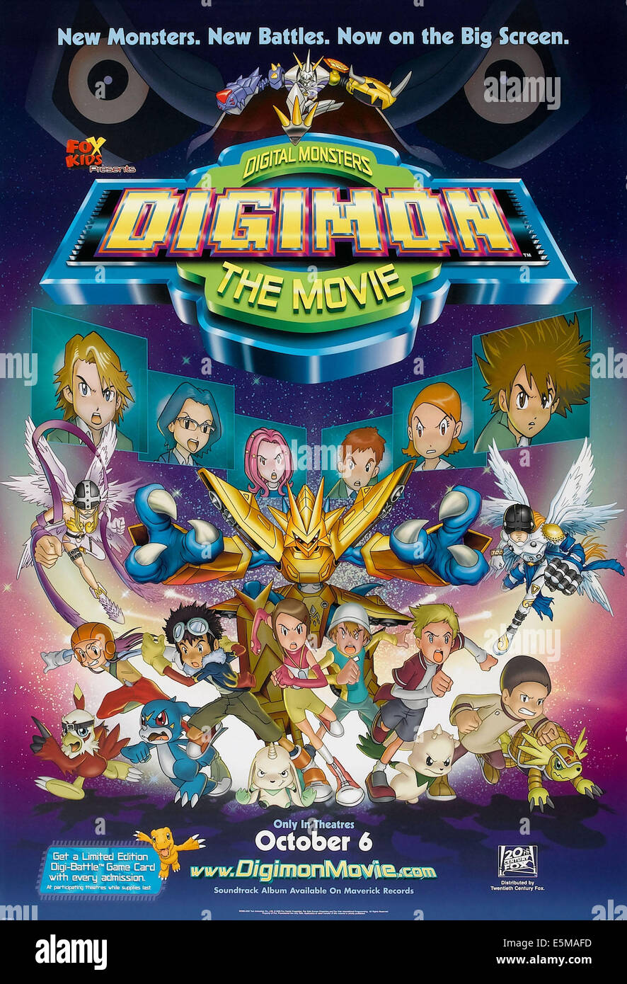 DIGIMON: THE MOVIE, US poster art, 2000. TM & Copyright ©20th Century Fox Film Corp. All rights reserved/courtesy Everett Stock Photo