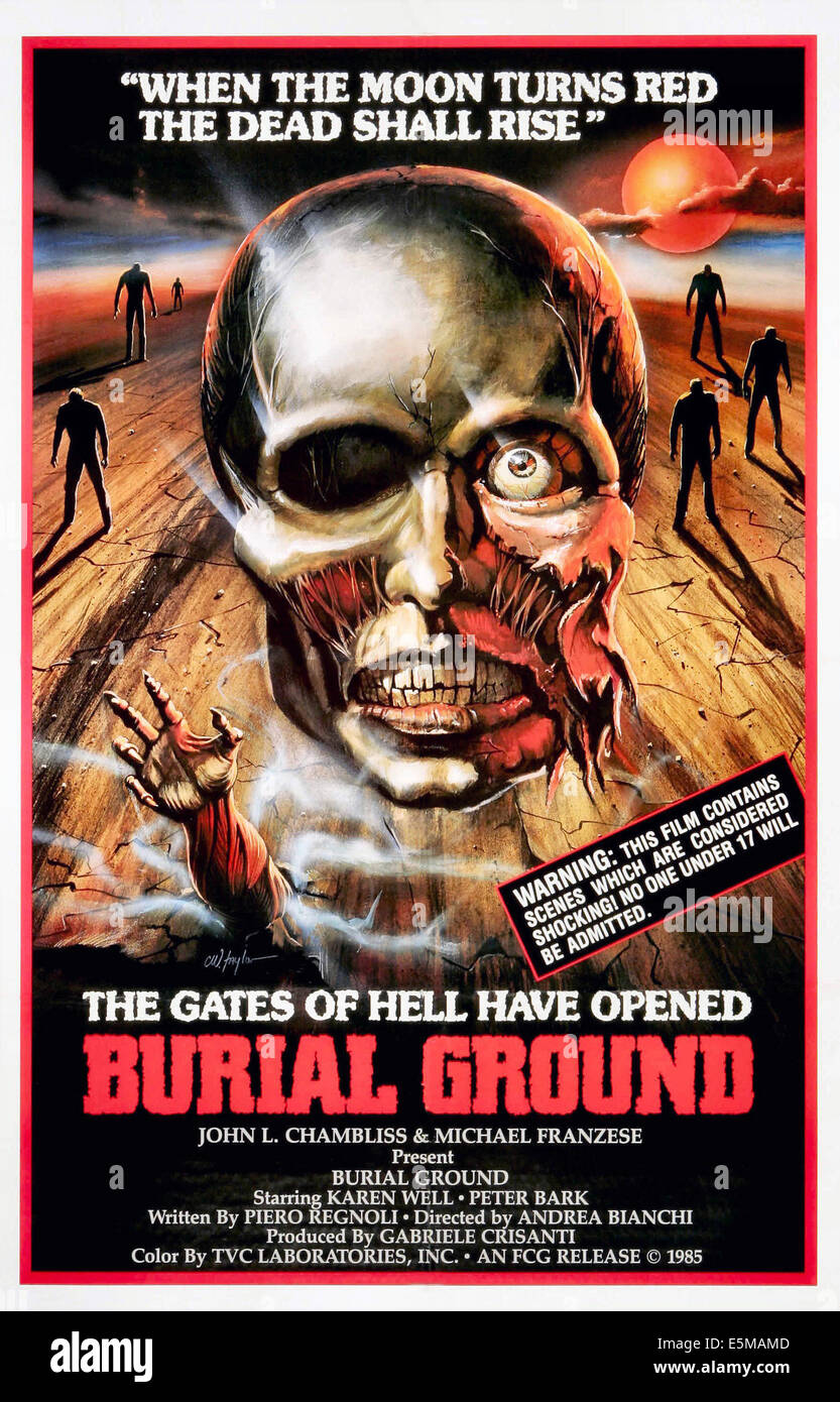 1981 BURIAL GROUND The Nights of Terror Movie Poster