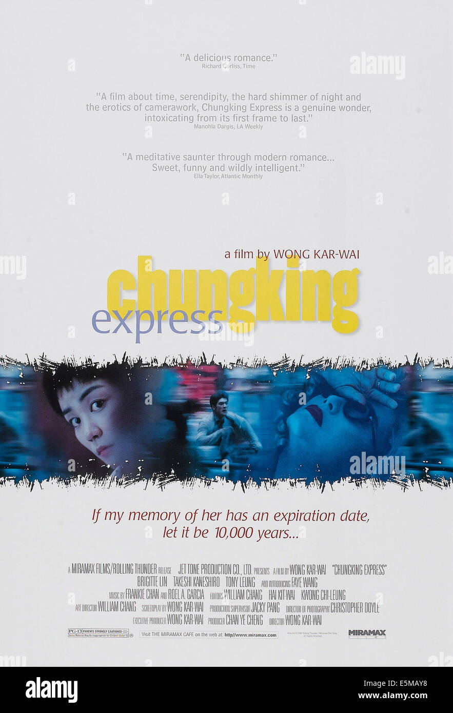 CHUNGKING EXPRESS, (aka CHONG QING SEN LIN), US poster art, Faye Wong, (left), 1994. ©Miramax Films/Courtesy Everett Collection Stock Photo