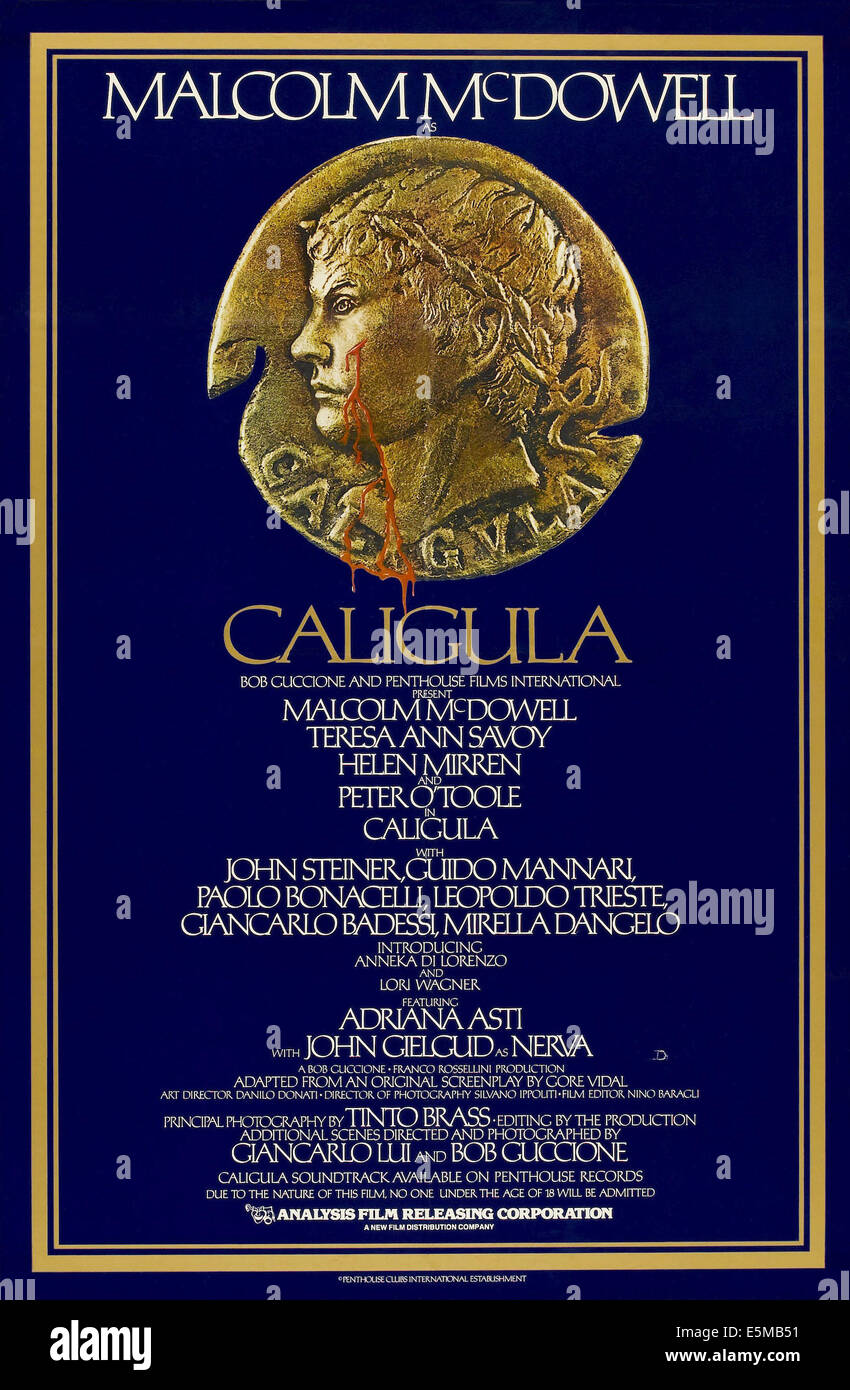 CALIGULA, (aka CALIGOLA),  US poster, 1979 © Penthouse Films/courtesy Everett Collection Stock Photo