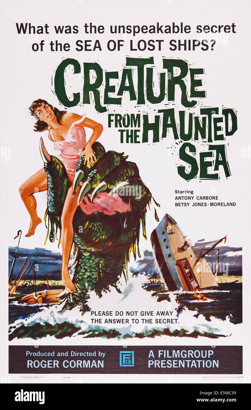 CREATURE FROM THE HAUNTED SEA, US poster art, 1961 Stock Photo