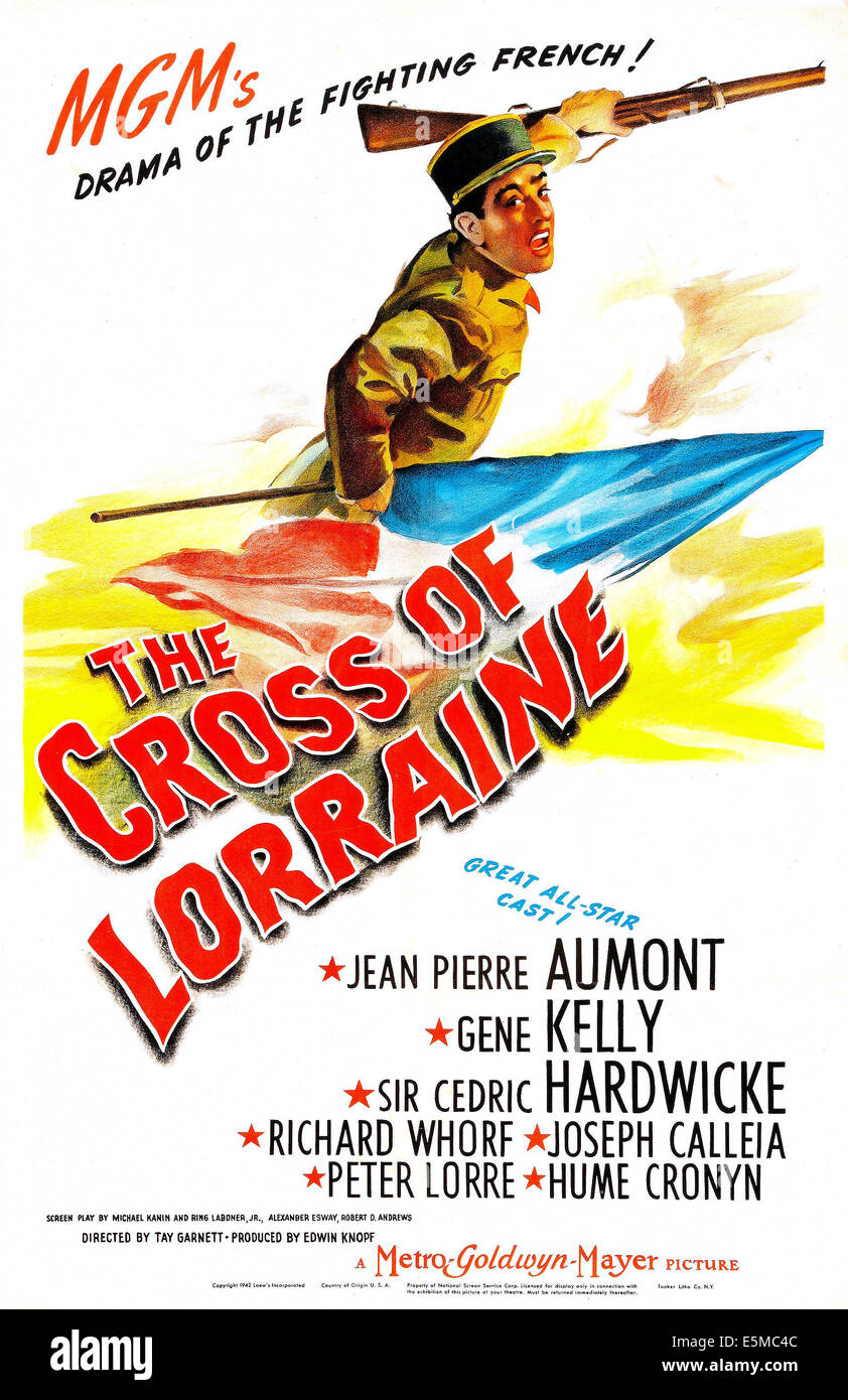 THE CROSS OF LORRAINE, US poster, 1943 Stock Photo